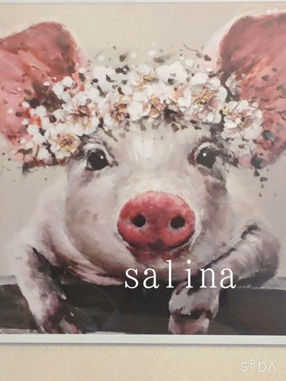 salon salina のロゴアート（花冠の絵）